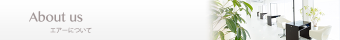 About us エアーについて